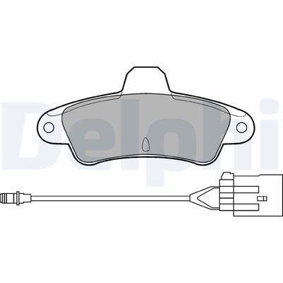 Brake Pad Set, disc brake DELPHI LP853
