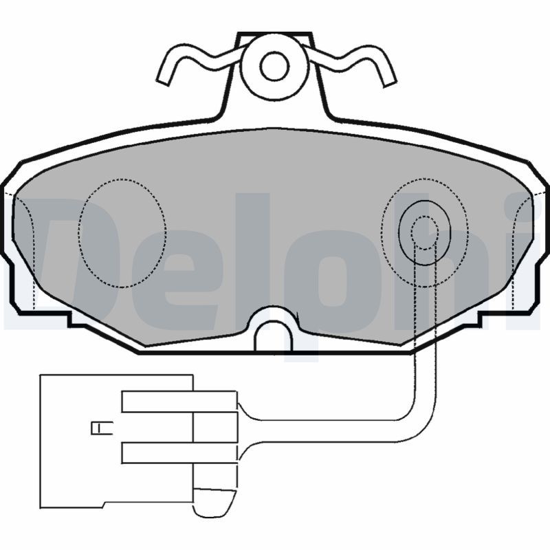 DELPHI LP868 Brake Pad Set, disc brake