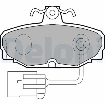 Brake Pad Set, disc brake DELPHI LP868