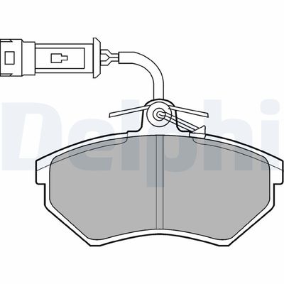 Brake Pad Set, disc brake DELPHI LP884