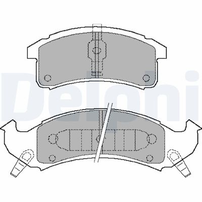 Brake Pad Set, disc brake DELPHI LP897