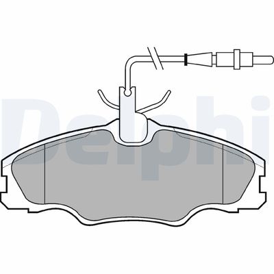 Brake Pad Set, disc brake DELPHI LP985