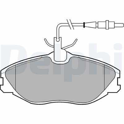 Brake Pad Set, disc brake DELPHI LP986