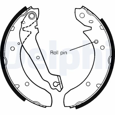 Brake Shoe Set DELPHI LS1244