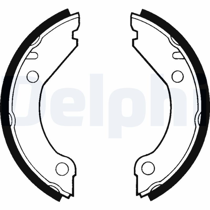 DELPHI LS1375 Brake Shoe Set, parking brake