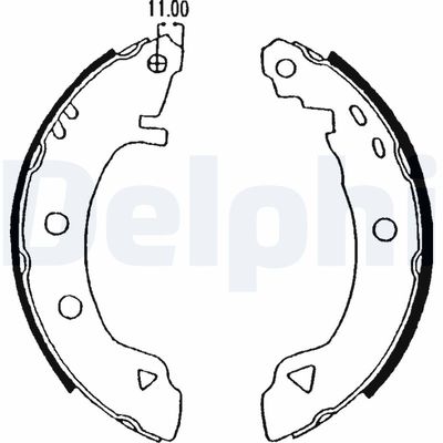 Brake Shoe Set DELPHI LS1575