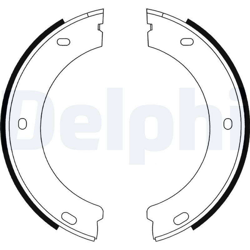 DELPHI LS1597 Brake Shoe Set, parking brake