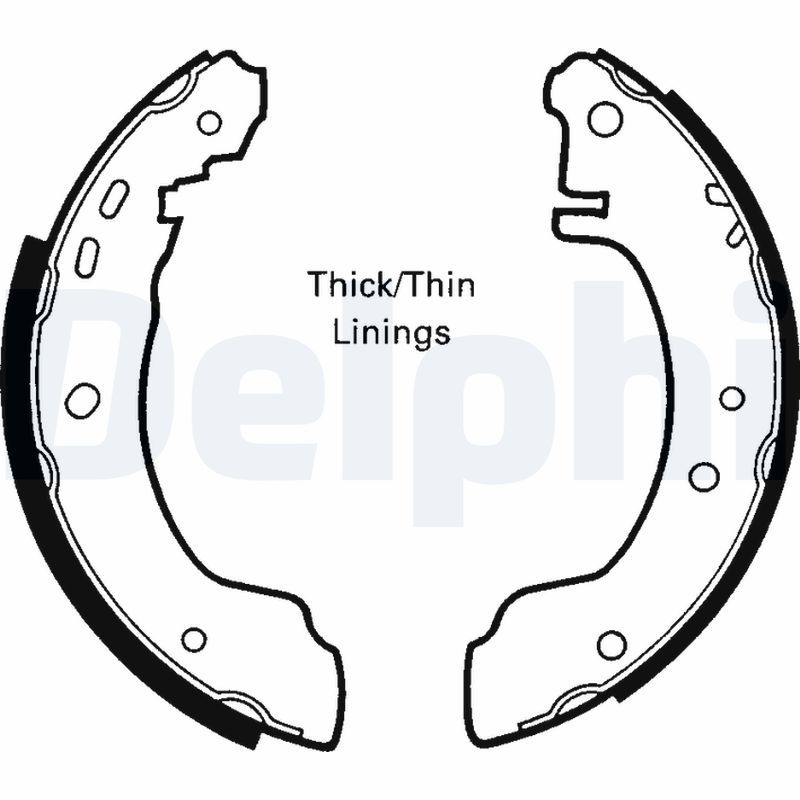 DELPHI LS1620 Brake Shoe Set
