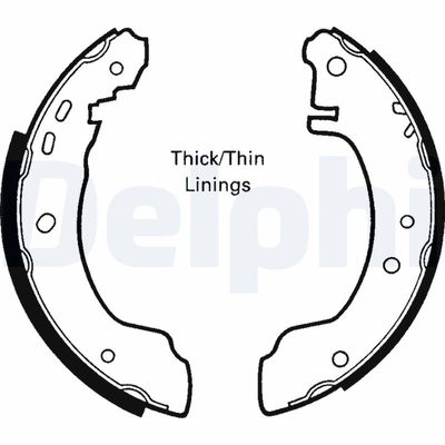 Brake Shoe Set DELPHI LS1620