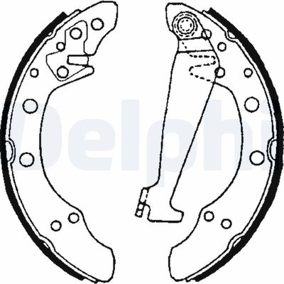 Brake Shoe Set DELPHI LS1625