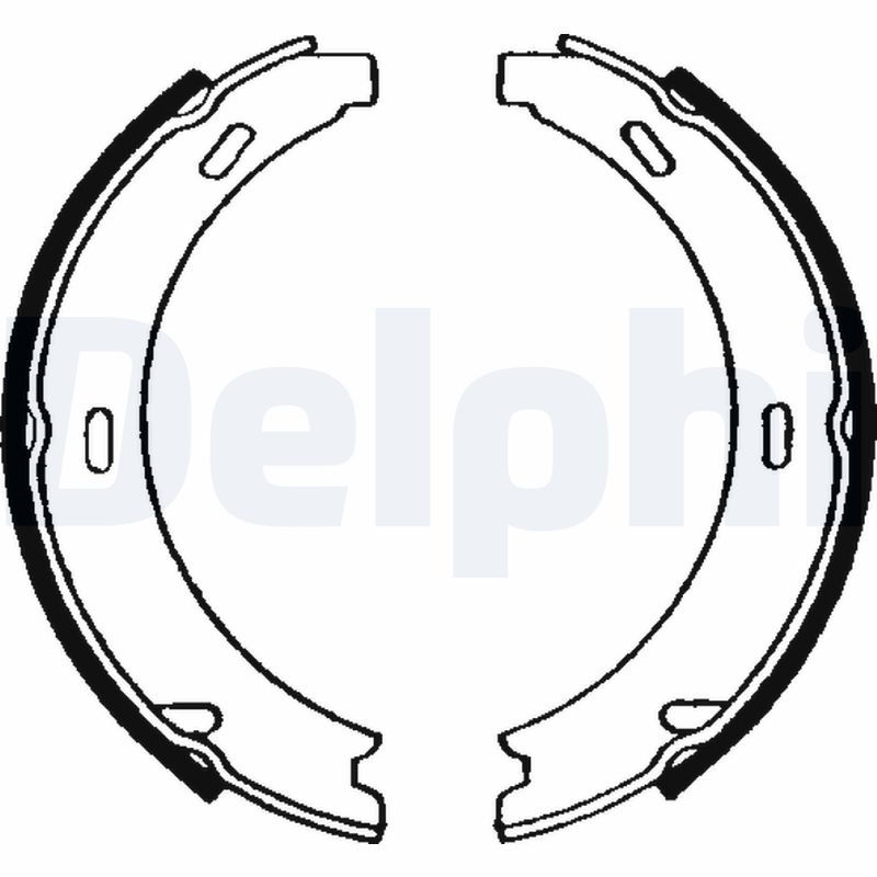 DELPHI LS1637 Brake Shoe Set, parking brake