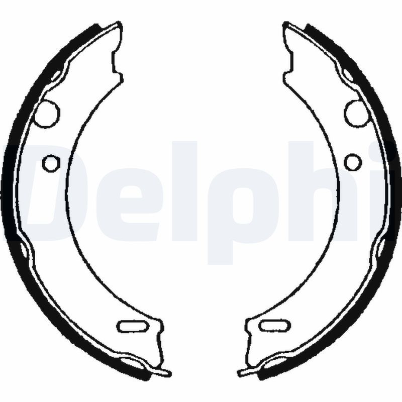 DELPHI LS1657 Brake Shoe Set, parking brake