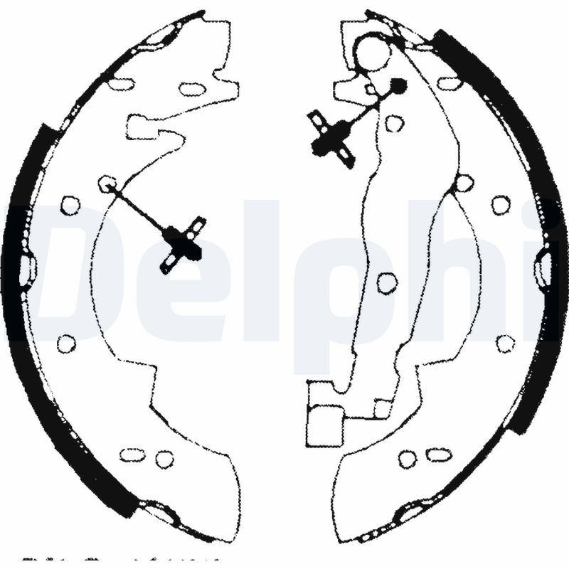 DELPHI LS1690 Brake Shoe Set