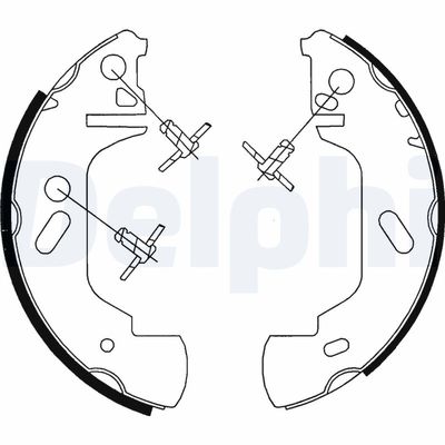 Brake Shoe Set DELPHI LS1701