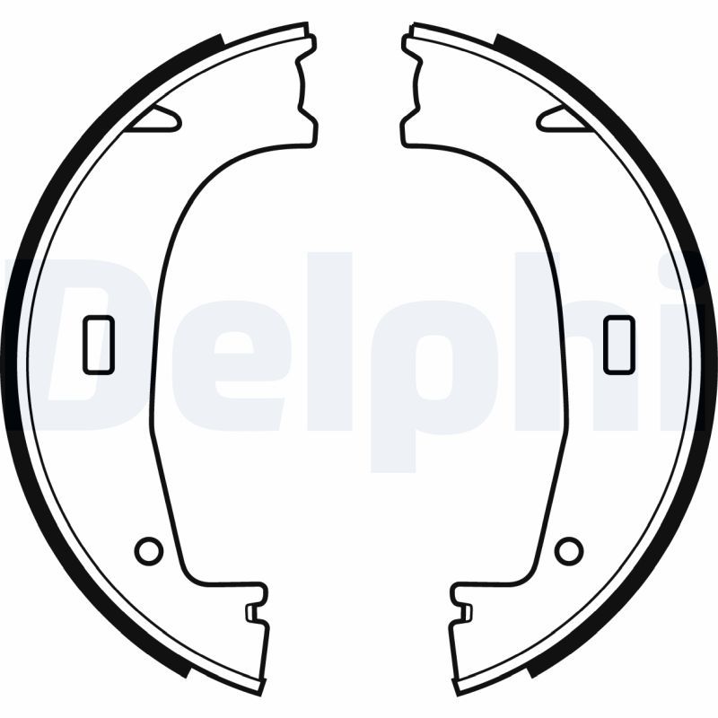 DELPHI LS1704 Brake Shoe Set, parking brake