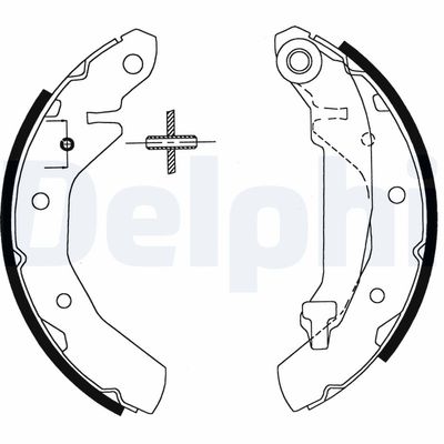 Brake Shoe Set DELPHI LS1822