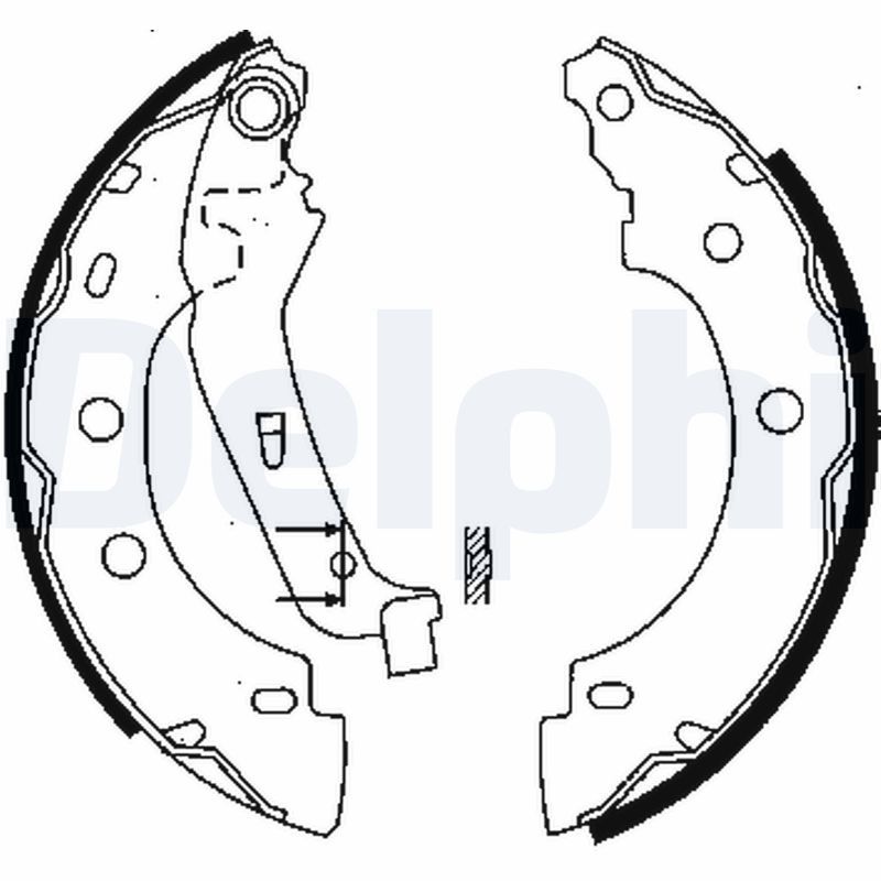 DELPHI LS1842 Brake Shoe Set