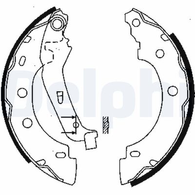 Brake Shoe Set DELPHI LS1842