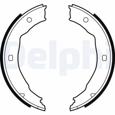 Brake Shoe Set, parking brake DELPHI LS1881