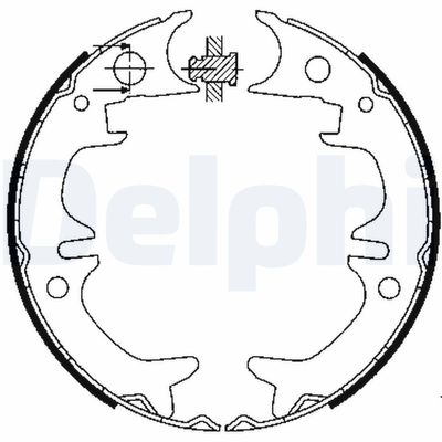 Brake Shoe Set, parking brake DELPHI LS1901