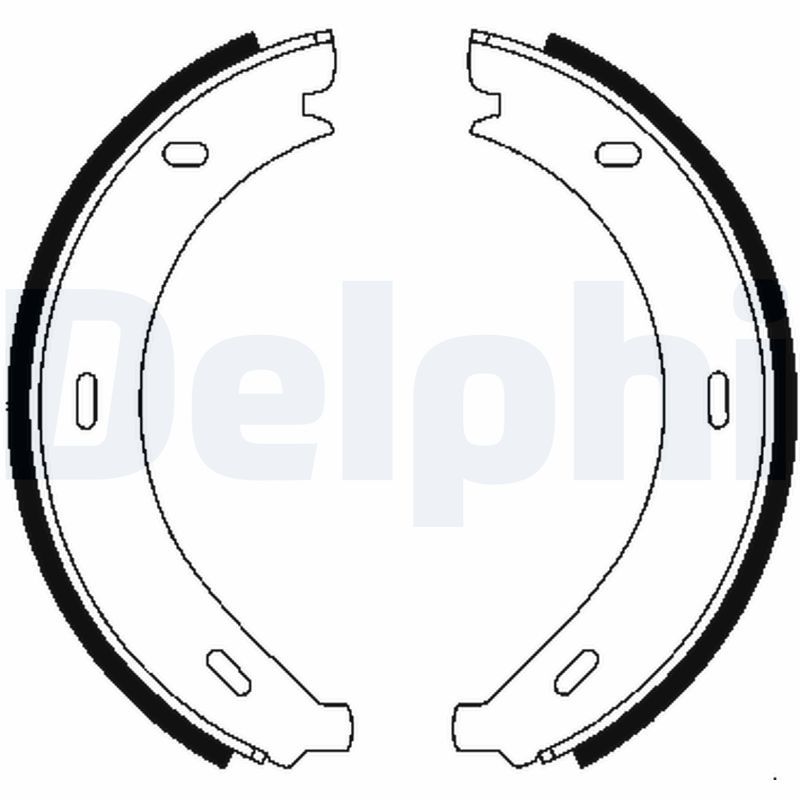 DELPHI LS1902 Brake Shoe Set, parking brake