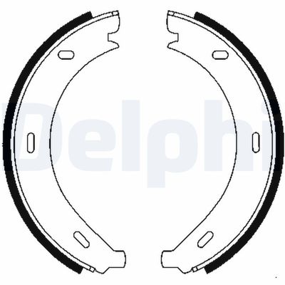 Brake Shoe Set, parking brake DELPHI LS1902