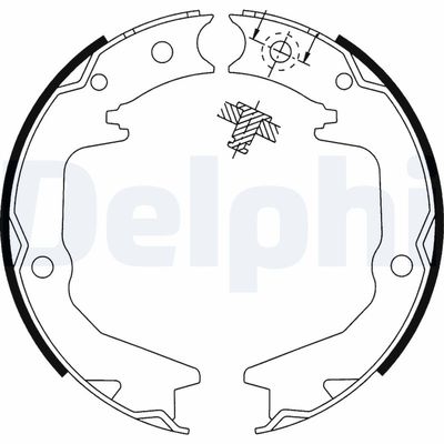 Brake Shoe Set, parking brake DELPHI LS1913