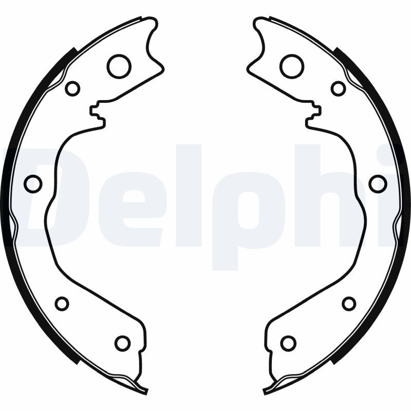 DELPHI LS1928 Brake Shoe Set, parking brake