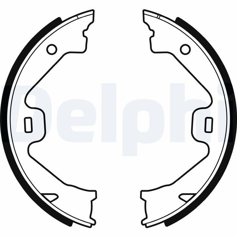 DELPHI LS1930 Brake Shoe Set, parking brake