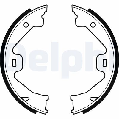 Brake Shoe Set, parking brake DELPHI LS1930