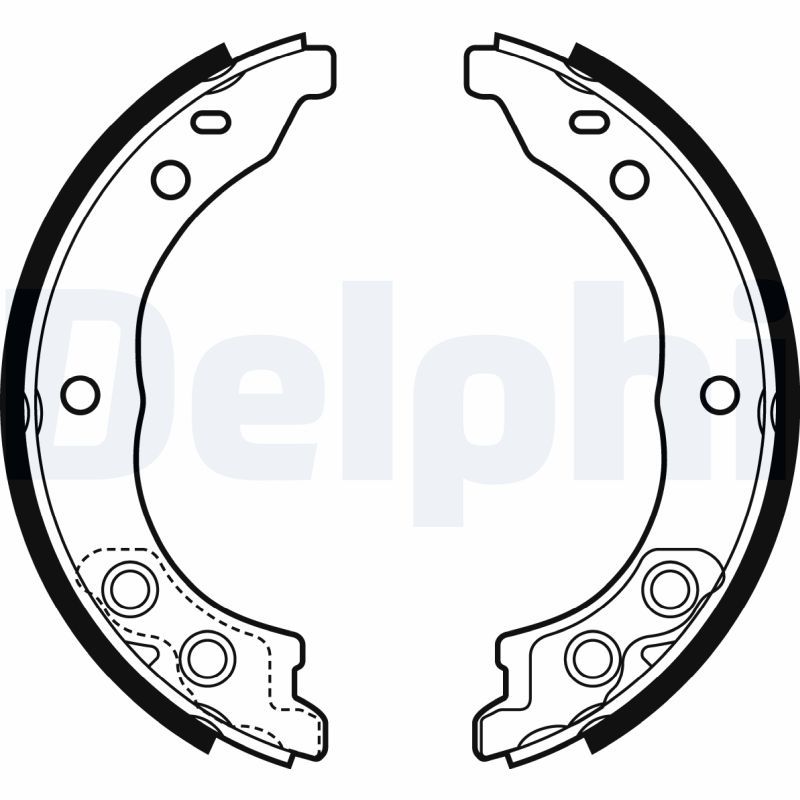DELPHI LS1962 Brake Shoe Set, parking brake