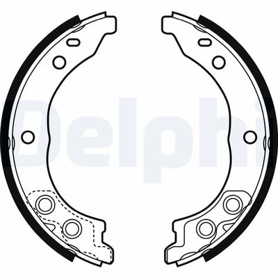 Brake Shoe Set, parking brake DELPHI LS1962