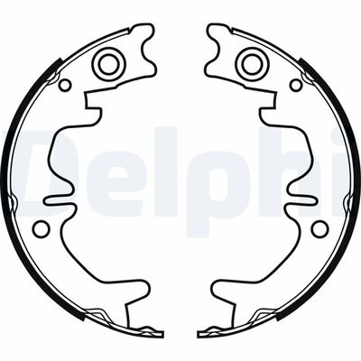 Brake Shoe Set, parking brake DELPHI LS1974