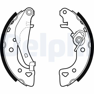 Brake Shoe Set DELPHI LS1976