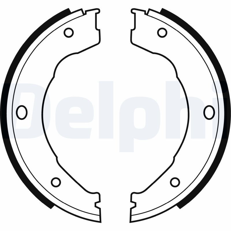 DELPHI LS1982 Brake Shoe Set, parking brake