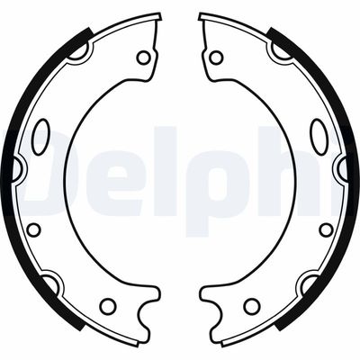 Brake Shoe Set, parking brake DELPHI LS1989