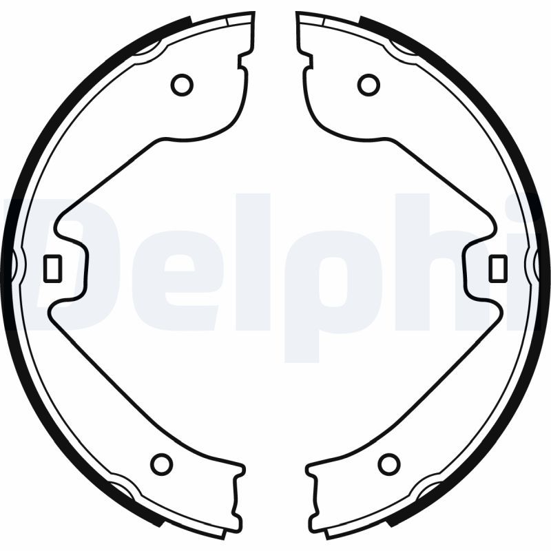 DELPHI LS1995 Brake Shoe Set, parking brake