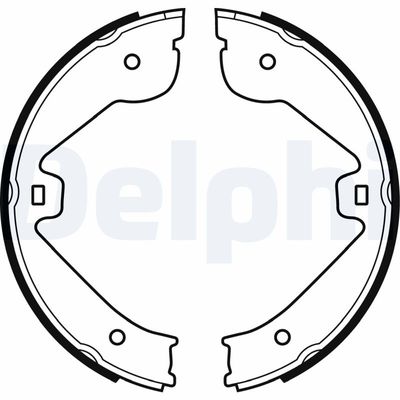 Brake Shoe Set, parking brake DELPHI LS1995