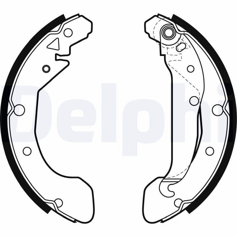 DELPHI LS2004 Brake Shoe Set