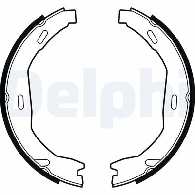 Brake Shoe Set, parking brake DELPHI LS2006