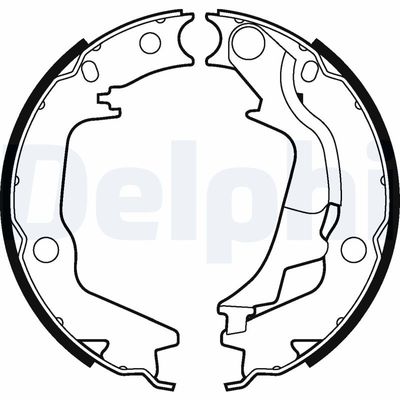 Brake Shoe Set, parking brake DELPHI LS2011