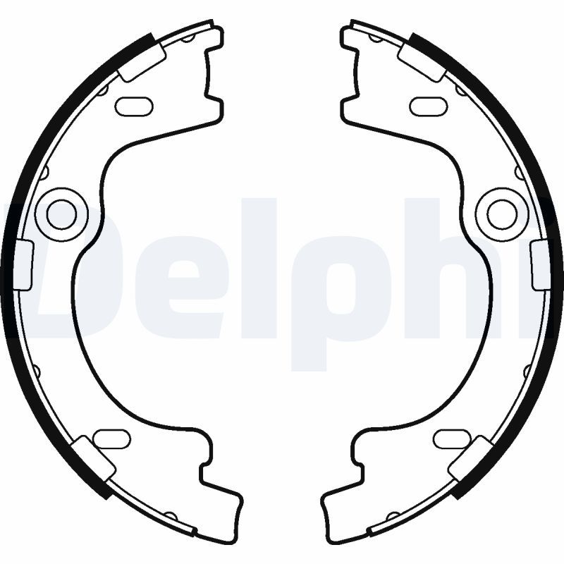 DELPHI LS2012 Brake Shoe Set, parking brake