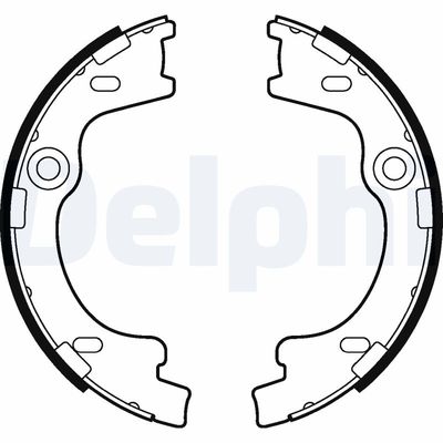 Brake Shoe Set, parking brake DELPHI LS2012