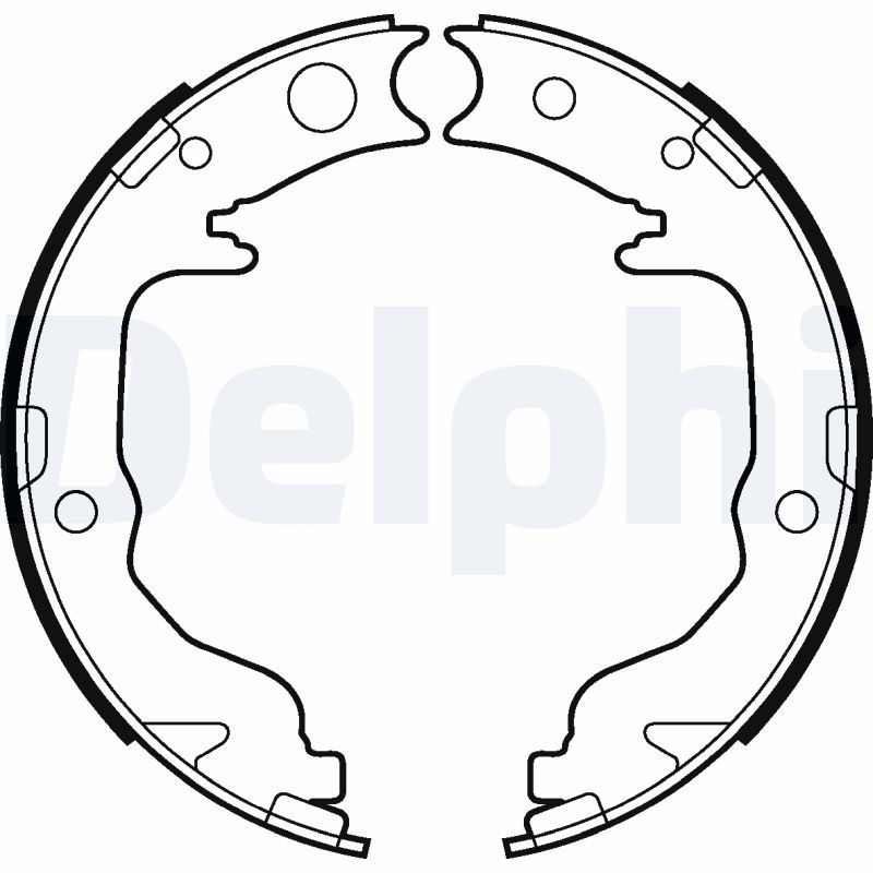 DELPHI LS2026 Brake Shoe Set, parking brake