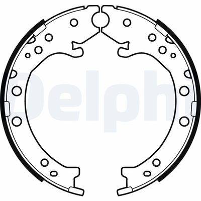 Brake Shoe Set, parking brake DELPHI LS2034