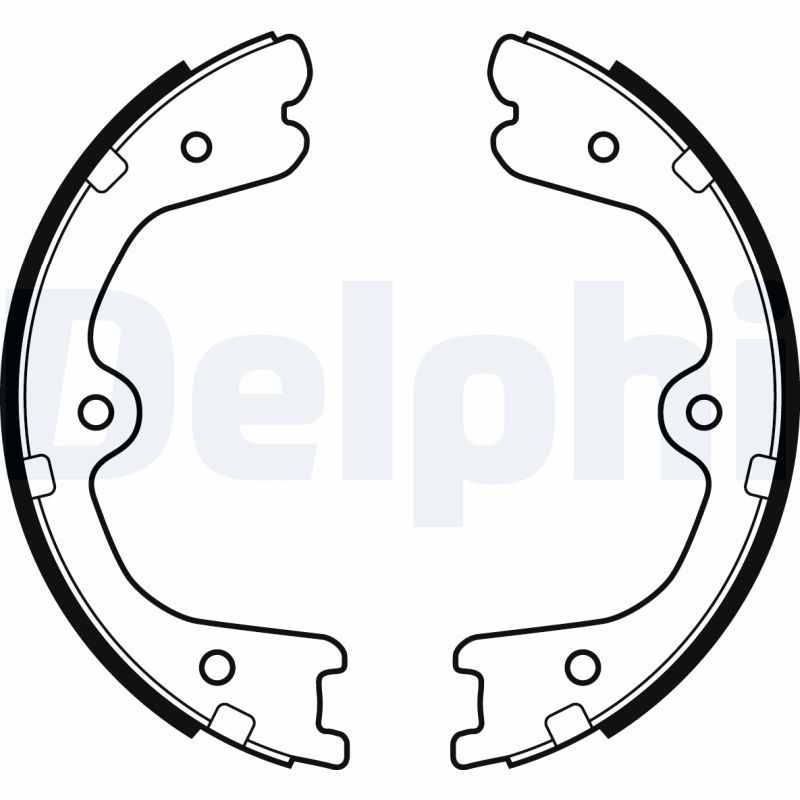DELPHI LS2037 Brake Shoe Set, parking brake
