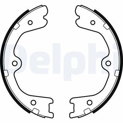 Brake Shoe Set, parking brake DELPHI LS2037