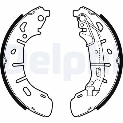Brake Shoe Set DELPHI LS2050