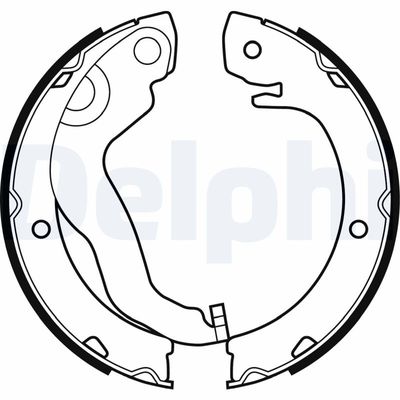 Brake Shoe Set, parking brake DELPHI LS2051