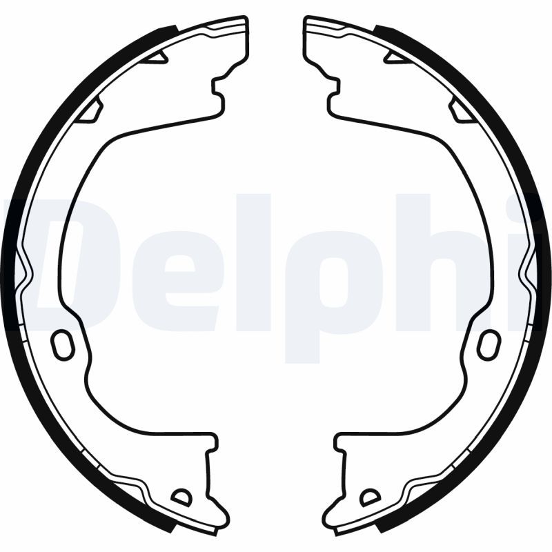 DELPHI LS2055 Brake Shoe Set, parking brake